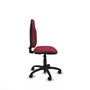 Silla de oficina Algarra con mecanismo Contacto permanente básico tapizada con Tela color Granate. Equipada con Base poliamida negra, Sin brazos y Ruedas de nailon 50 mm