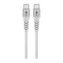 Goobay Cable USB-C a USB-C 2m USB 2.0 Blanco con Revestimiento Textil Tasa Transferencia 0.48 Gbit/s Macho a Macho