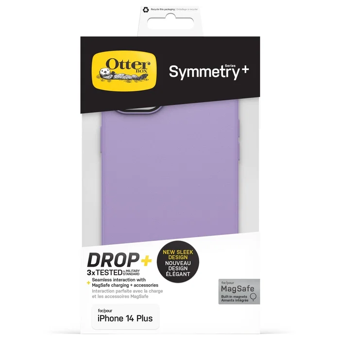 OtterBox Symmetry+ con MagSafe para iPhone 14 Plus, Púrpura OtterBox Symmetry+ con MagSafe para iPhone 14 Plus, Púrpura