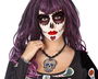 Collar con Colgante de Cráneo para Disfraz de Catrina o Muerte Mexicana Halloween