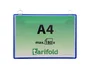 Djois Funda DIN A4 para colgar con anilla metálica, formato horizontal, azul, pack de 5