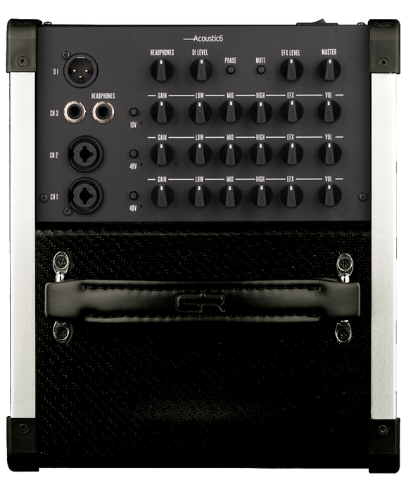 GR GUITAR Combo Acústico Eléctrico Negro Fibra 6" Amplificador Guitarra GR GUITAR Combo Acústico Eléctrico Negro Fibra 6" Amplificador Guitarra