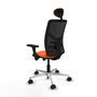 PIQUERAS Y CRESPO Silla de oficina Motilla con mecanismo Sincro/Traslack, Naranja y Negro