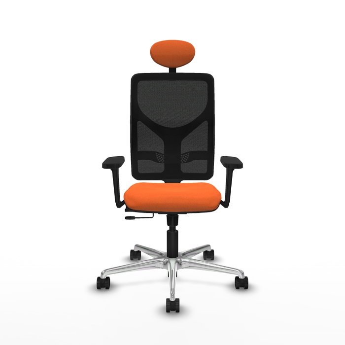 PIQUERAS Y CRESPO Silla de oficina Motilla con mecanismo Sincro/Traslack, Naranja y Negro