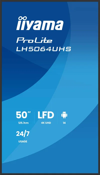 Iiyama LH5064UHS-B1AG Pantalla de Señalización Digital 50 Pulgadas 4K UHD