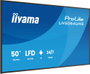 Iiyama LH5064UHS-B1AG Monitor Profesional 50" UHD 4K VA DLED 500cd/m², Android 14 OS, 2x HDMI, USB-C, WiFi, LAN, 24/7