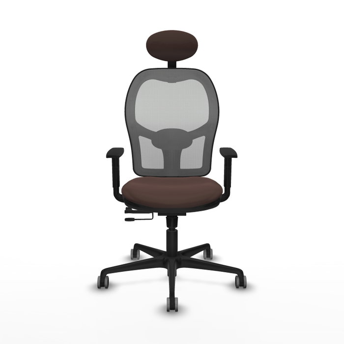 PIQUERAS Y CRESPO Silla de oficina Jorquera con mecanismo Sincro/Traslack Marrón y Gris PIQUERAS Y CRESPO Silla de oficina Jorquera con mecanismo Sincro/Traslack Marrón y Gris