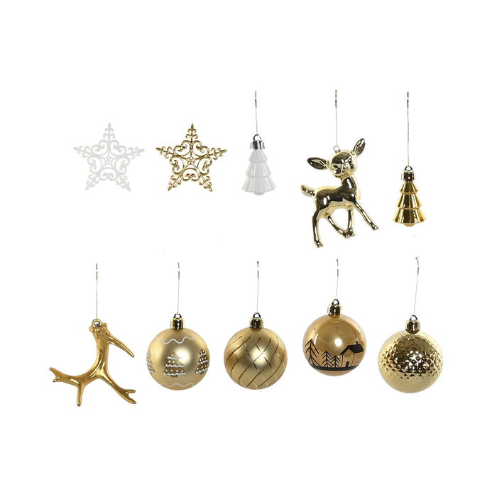 DKD Home Decor Set de 55 piezas de decoración navideña dorado DKD Home Decor Set de 55 piezas de decoración navideña dorado