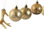 DKD Home Decor Set de 55 Bolas Decoración Navidad Moderna Dorado 28 x 24 x 6 cm