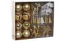 DKD Home Decor Set de 55 Bolas Decoración Navidad Moderna Dorado 28 x 24 x 6 cm