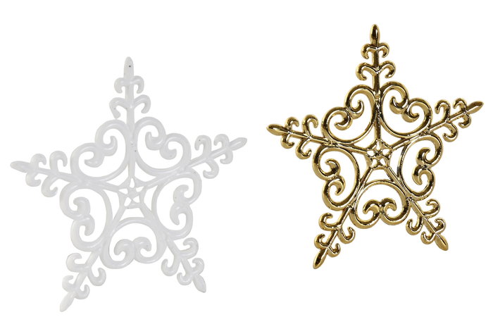 DKD Home Decor Set de 55 Bolas Decoración Navidad Moderna Dorado 28 x 24 x 6 cm