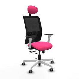 PIQUERAS Y CRESPO Silla de oficina Zulema Rosa con mecanismo Sincro/Traslack