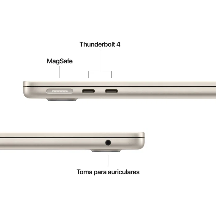 Apple MacBook Air 13,6 pulgadas Chip M5 16GB 512GB SSD Blanco Estrella Apple MacBook Air 13,6 pulgadas Chip M5 16GB 512GB SSD Blanco Estrella