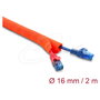 DeLOCK 19018 Tubo de protección para cables autoadhesivo 2 m x 16 mm naranja