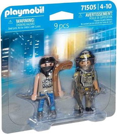 Playmobil Figura Policía con Ladrón y Accesorios