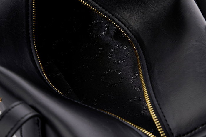 Vince Camuto Liguria Bolsa de Hombro Negro Cuero de Polivinilo 31x17x19 cm Vince Camuto Liguria Bolsa de Hombro Negro Cuero de Polivinilo 31x17x19 cm