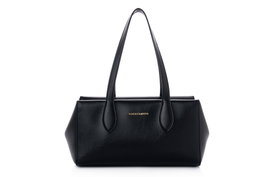 Vince Camuto Liguria Bolsa de Hombro Negro Cuero de Polivinilo 31x17x19 cm