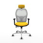 PIQUERAS Y CRESPO Silla de oficina Jorquera Sincro/Traslack Amarillo y Blanco
