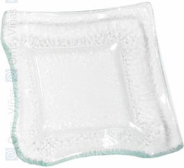 Plato Habana 10x10 (Set de 6) de cristal transparente