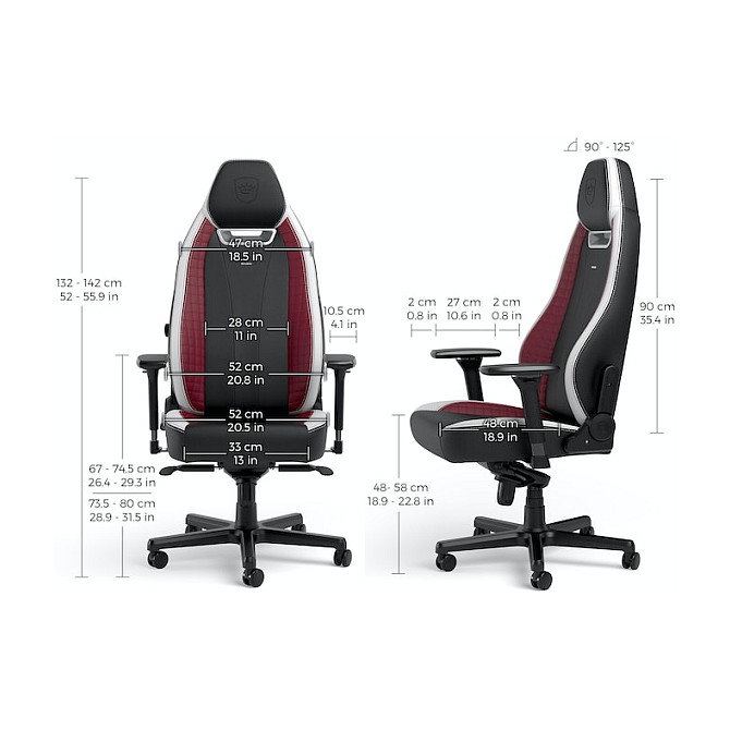 Noblechairs LEGEND Gaming Stuhl - schwarz/weiß/rot
