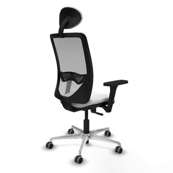 PIQUERAS Y CRESPO Silla de oficina Zulema con mecanismo Sincro, Blanco y Gris
