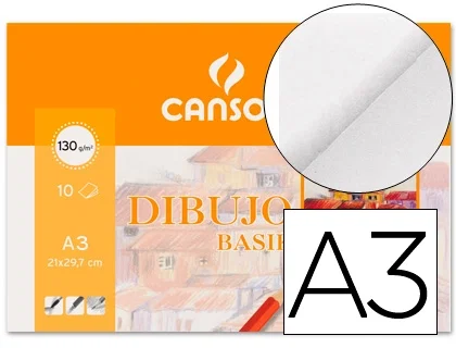 Canson Minipack Dibujo Basik 130g A3 10 Hojas Liso