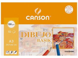 Canson Minipack Dibujo Basik Papel Liso 130 gr 29,7x42 cm 10 Hojas