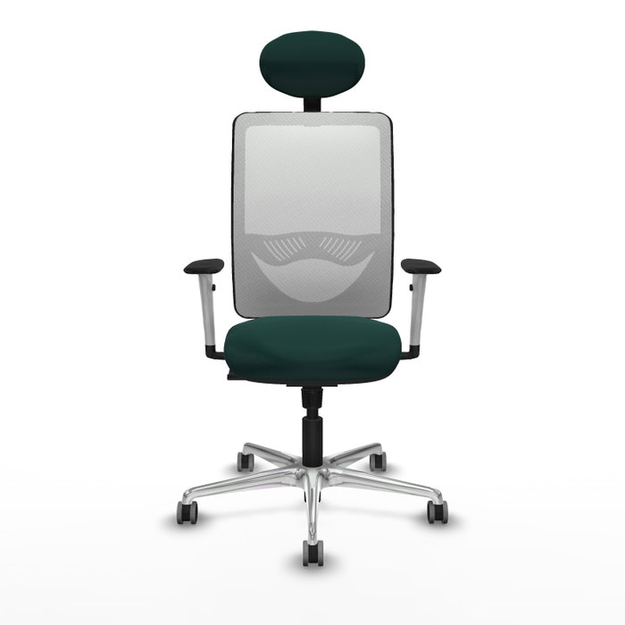 PIQUERAS Y CRESPO Silla de oficina Zulema con mecanismo Sincro Verde botella y Blanco PIQUERAS Y CRESPO Silla de oficina Zulema con mecanismo Sincro Verde botella y Blanco