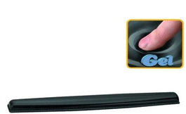 FELLOWES Reposamuñecas para teclado de gel cristal color negro