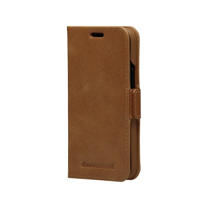 dbramante1928 Copenhagen Slim Funda cartera de cuero para Apple iPhone 12 mini (5.4") - Bronceado