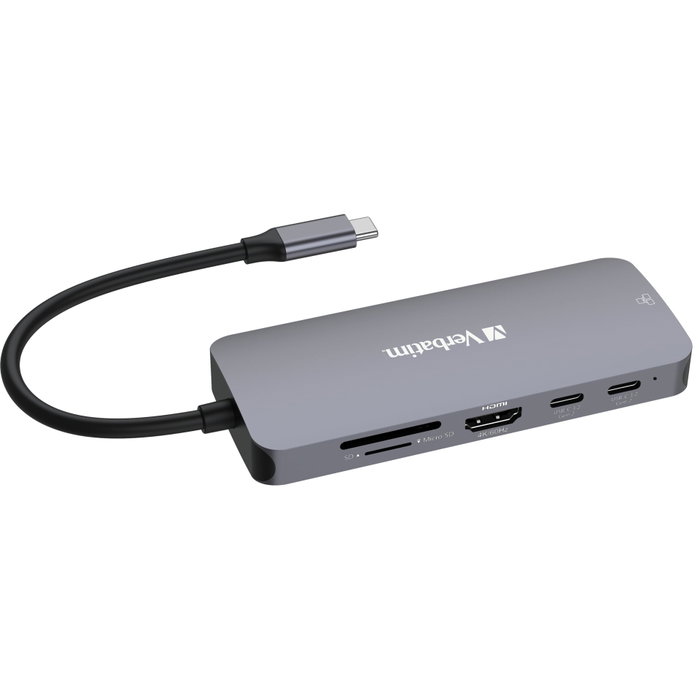 Verbatim USB-C Pro Multiport Hub CMH-09 Plata