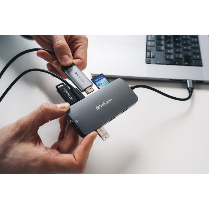 Verbatim USB-C Pro Multiport Hub CMH-09 Plata