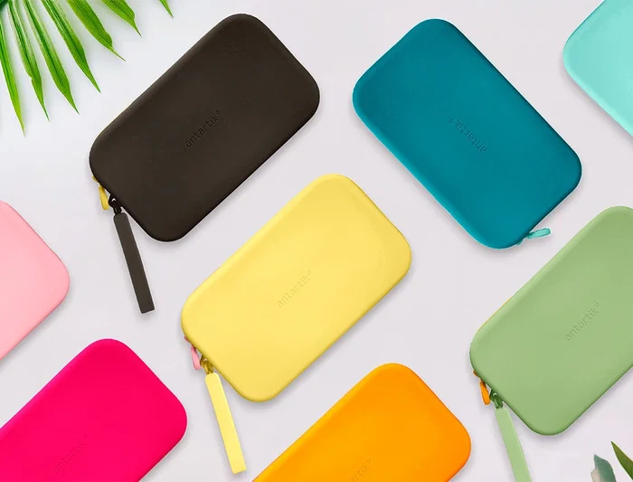 Antartik Estuche Portatodo Silicona Soft Rectangular Tropical Dive Turquesa 190x120x25 mm