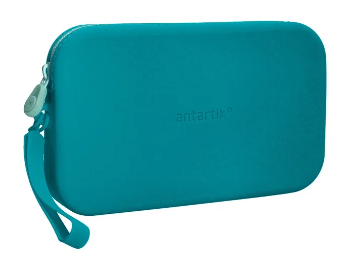 Antartik Estuche Portatodo Silicona Soft Rectangular Tropical Dive Turquesa 190x120x25 mm