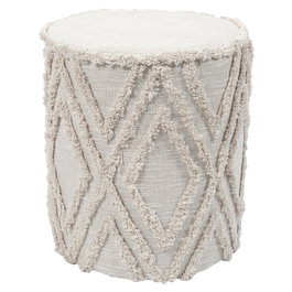 Home Deco Factory Puf Mirage, Puff con estructura de MDF y asiento de poliéster, diámetro 37 cm, altura 41 cm, soporta 110 kg