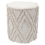 Home Deco Factory Puf Mirage, Puff con estructura de MDF y asiento de poliéster, diámetro 37 cm, altura 41 cm, soporta 110 kg