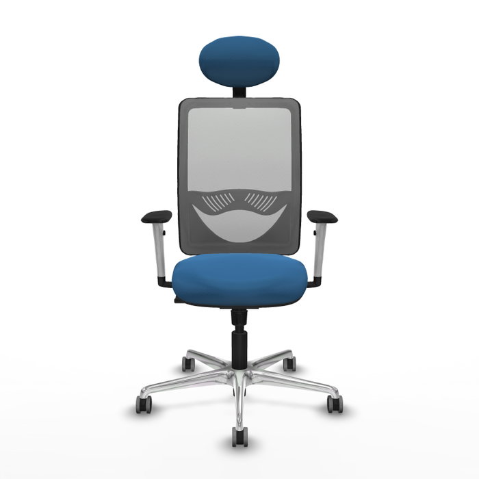 PIQUERAS Y CRESPO Silla de oficina Zulema Azul claro y Gris con mecanismo Sincro PIQUERAS Y CRESPO Silla de oficina Zulema Azul claro y Gris con mecanismo Sincro
