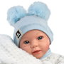 Guca Muñeco Reborn Joel 38 cm con ropa, chupete y cadena