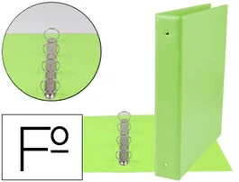 Liderpapel Carpeta de 4 Anillas 40 mm Verde Pistacho