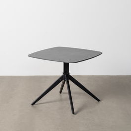 Mesa Centro Negro Piedra Sinterizada 60 X 60 X 50 cm