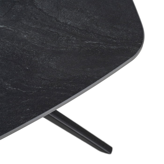 Mesa Centro Negro Piedra Sinterizada 60 X 60 X 50 cm