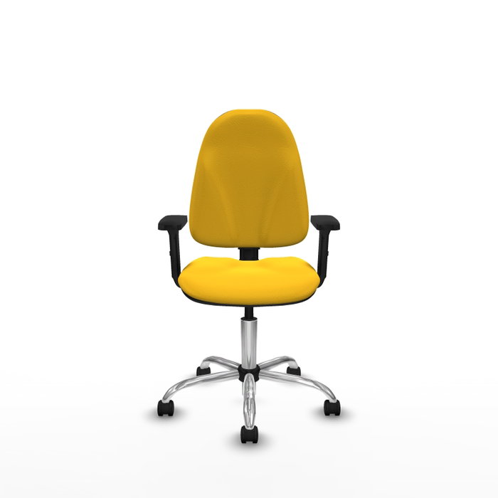 PIQUERAS Y CRESPO Silla de oficina Algarra Amarillo con Brazos 2D