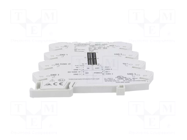 WAGO Transductor separador de señal y amplificador para raíl DIN