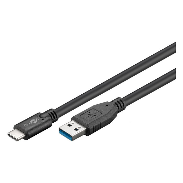 Goobay Cable USB 3.0 SuperSpeed de 3 m, USB Tipo A a USB-C, negro Goobay Cable USB 3.0 SuperSpeed de 3 m, USB Tipo A a USB-C, negro