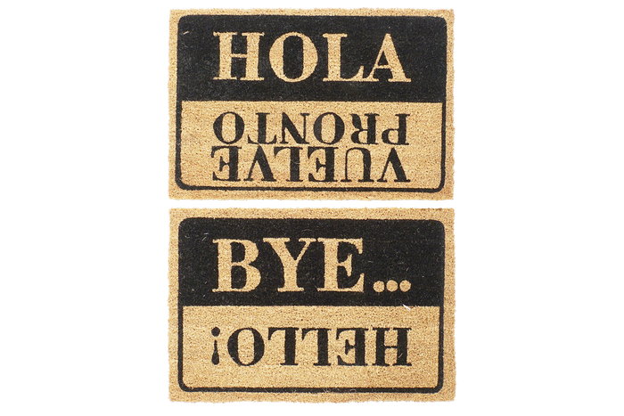 DKD Home Decor Felpudo Básicos Marron Negro Fibra Coco PVC 40 x 1.5 x 60 cm (6 Unidades) DKD Home Decor Felpudo Básicos Marron Negro Fibra Coco PVC 40 x 1.5 x 60 cm (6 Unidades)