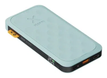 Xtorm FS5102U - Power Bank Batería Externa 10000 mAh 20W, Carga Rápida Quick Charge 3.0, 3 Puertos (USB-C), Pantalla LCD, Verde Azulado