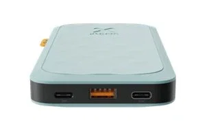 Xtorm FS5102U - Power Bank Batería Externa 10000 mAh 20W, Carga Rápida Quick Charge 3.0, 3 Puertos (USB-C), Pantalla LCD, Verde Azulado