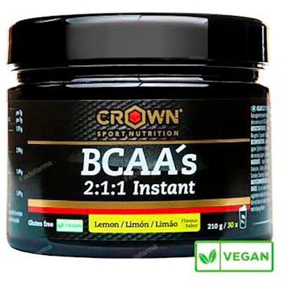 CROWN SPORT NUTRITION BCAAs Instant Limon 210g (30 Porciones) CROWN SPORT NUTRITION BCAAs Instant Limon 210g (30 Porciones)