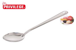 Privilege Cuchara de Acero Inoxidable 34 cm para Servir Grande, Longitud 34.2 cm, Ancho 6.4 cm, Peso 65 g por Pieza (60 Unidades)