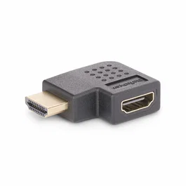 StarTech Adaptador HDMI2HDMIMFRA HDMI 2.0 Macho a Hembra Ángulo Derecho - 4K 60Hz HDR 18Gbps - Protector de Puerto con Conexión Dorada - Negro